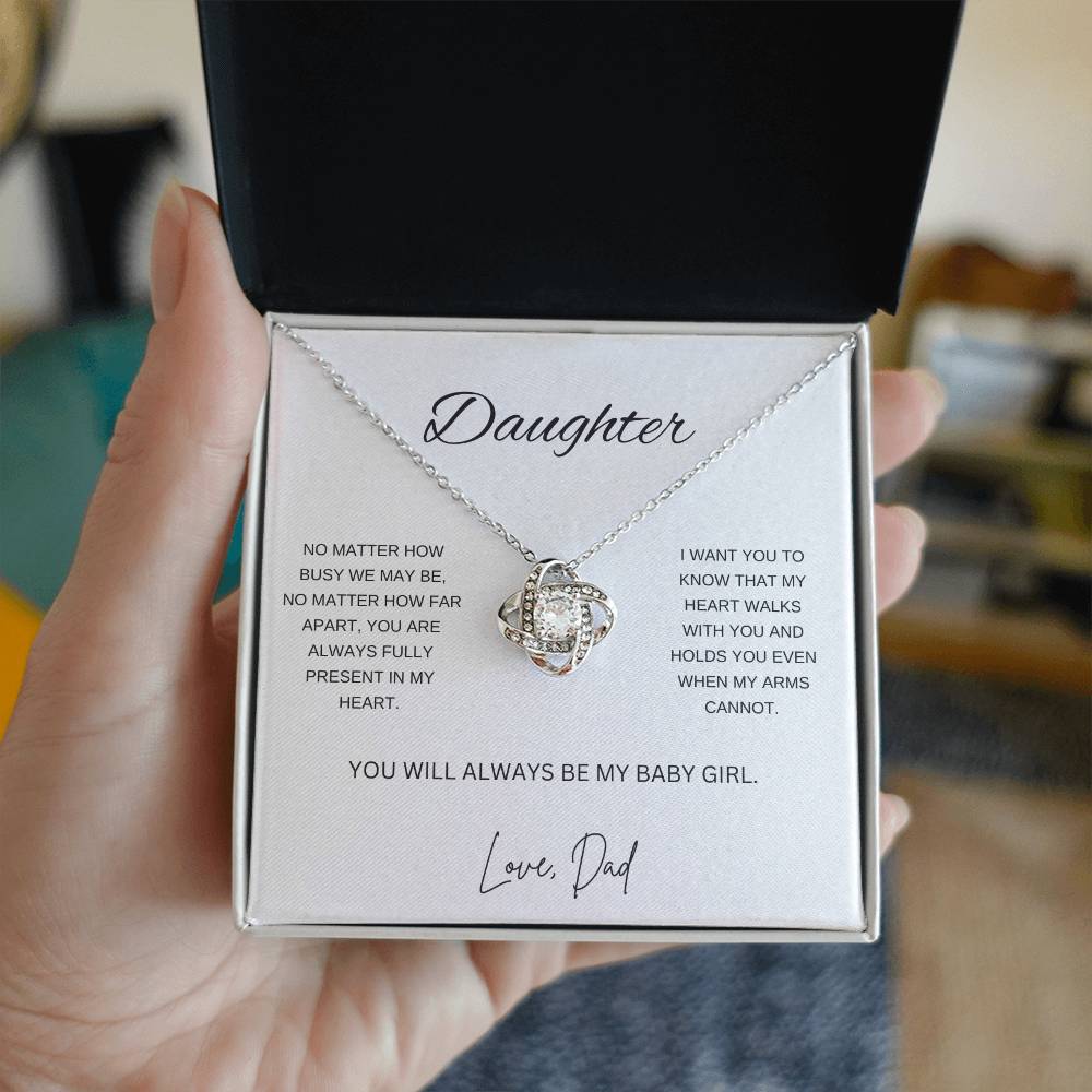 Daughter from Dad | No Matter How | Love Knot Necklace - W - You Make It Special