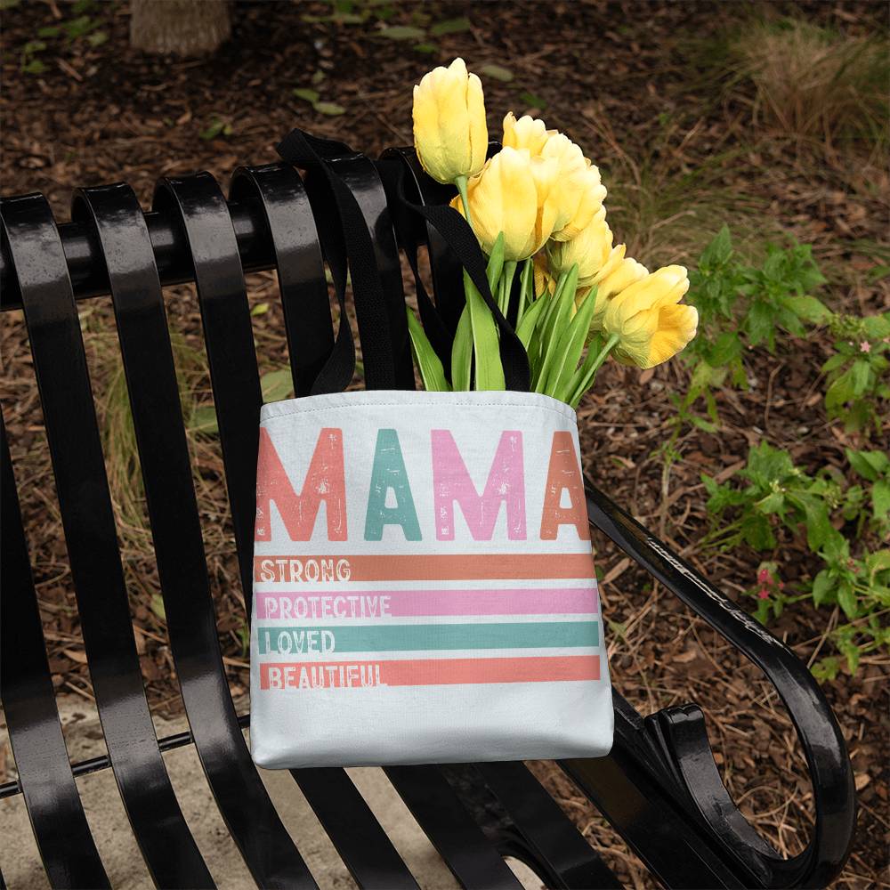 MAMA multicolor Tote Bag Grocery Shopping Reusable Bag Tote (TB-MAMAMultiClr-Cr-S2404) - You Make It Special