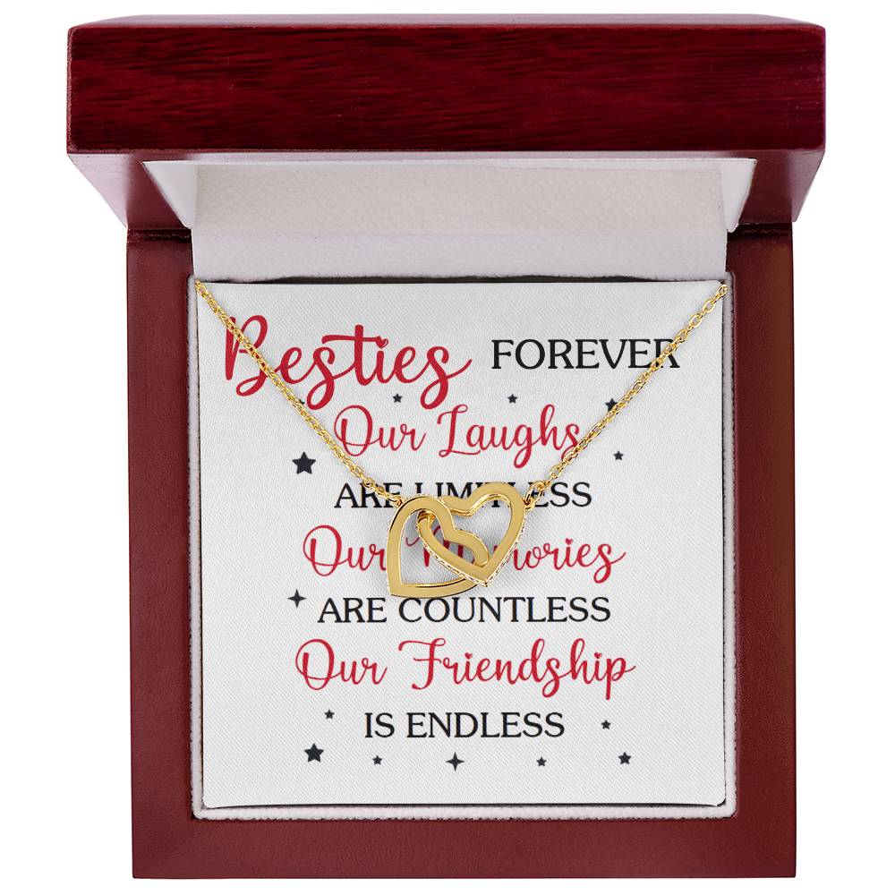 To Best Friend | Besties Forever | Interlocking Hearts Necklace - You Make It Special