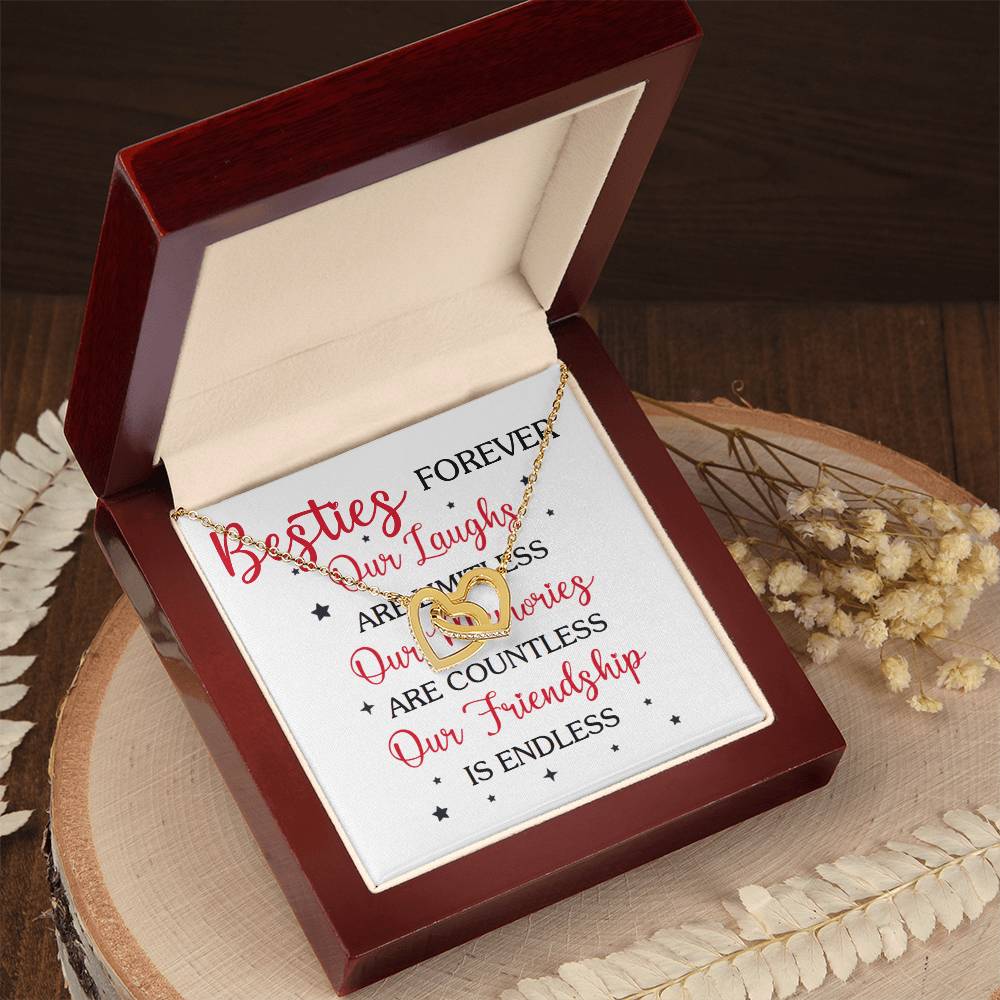 To Best Friend | Besties Forever | Interlocking Hearts Necklace - You Make It Special