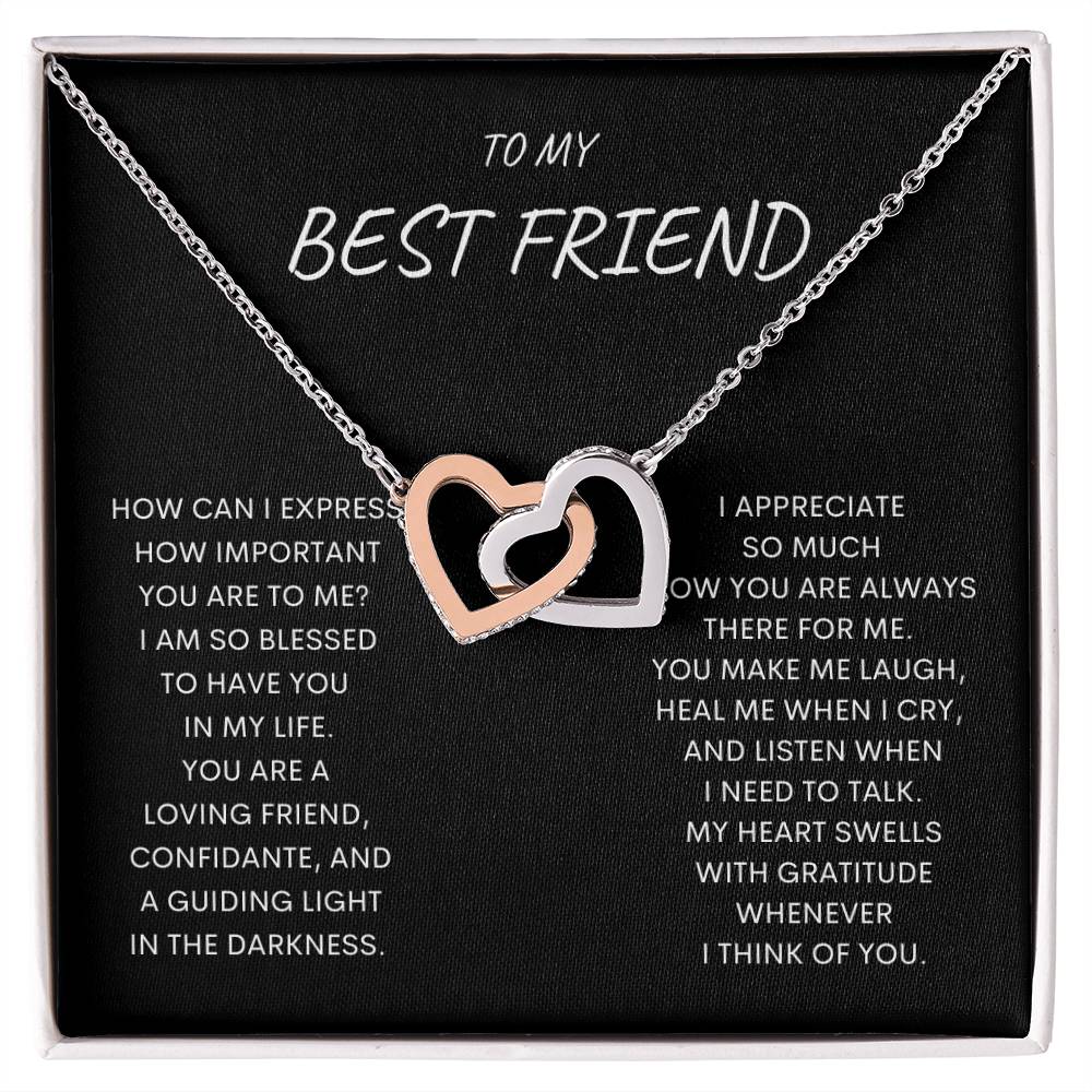 To Best Friend | HOW CAN I EXPRESS HOW IMPORTANT Interlocking Hearts Necklace You Make It Special