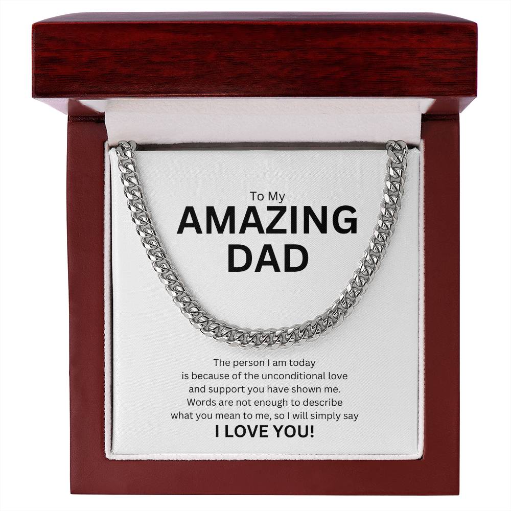 To Dad from child | The person I am today | Cuban link chain - You Make It Special