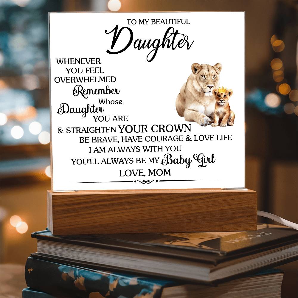 To Daughter Love Mom | Whenever you feel | Acrylic Keepsake Sign - You Make It Special