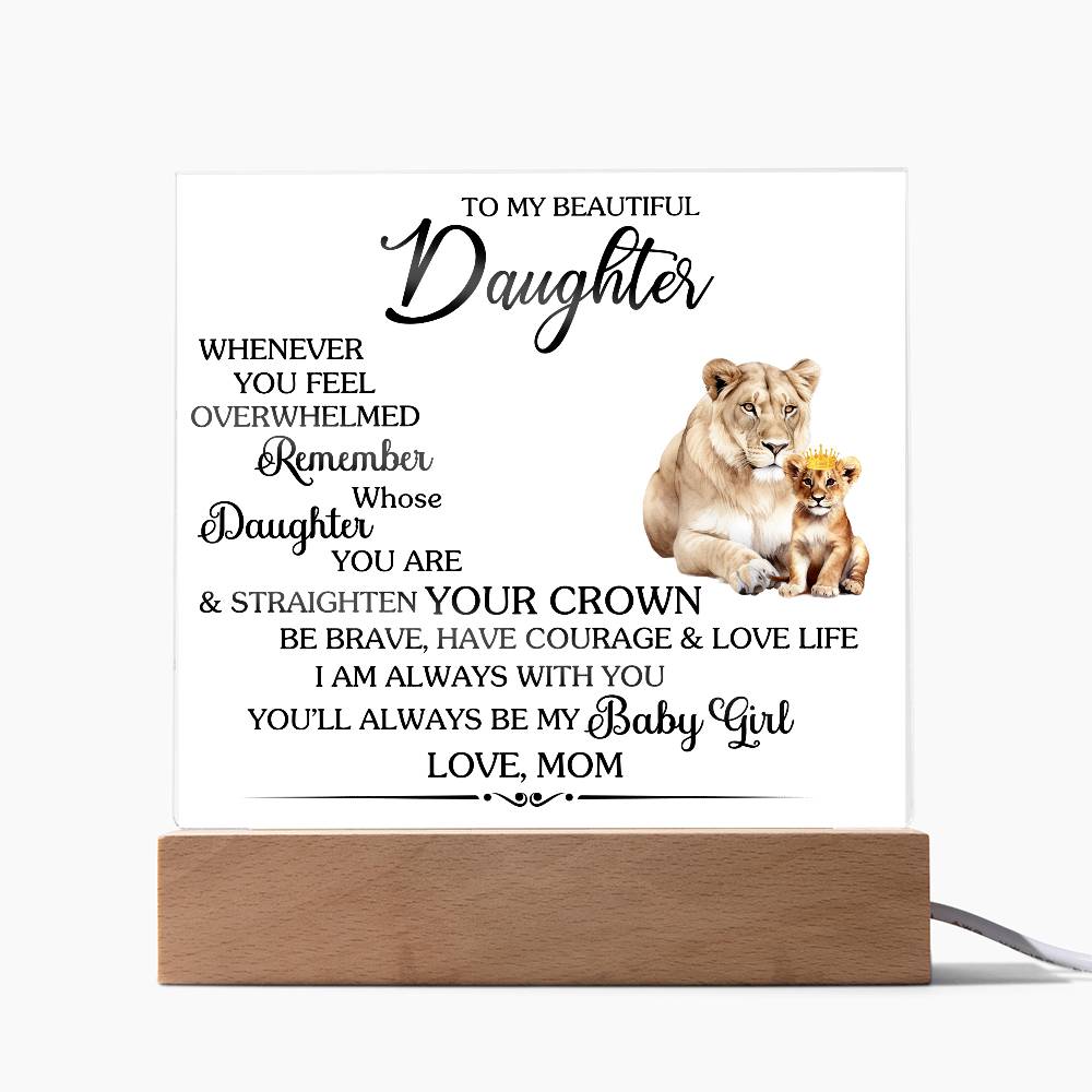 To Daughter Love Mom | Whenever you feel | Acrylic Keepsake Sign - You Make It Special
