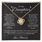 To Daughter Love Mommy | SOMETIMES IT'S HARD TO | Love Knot necklace - You Make It Special