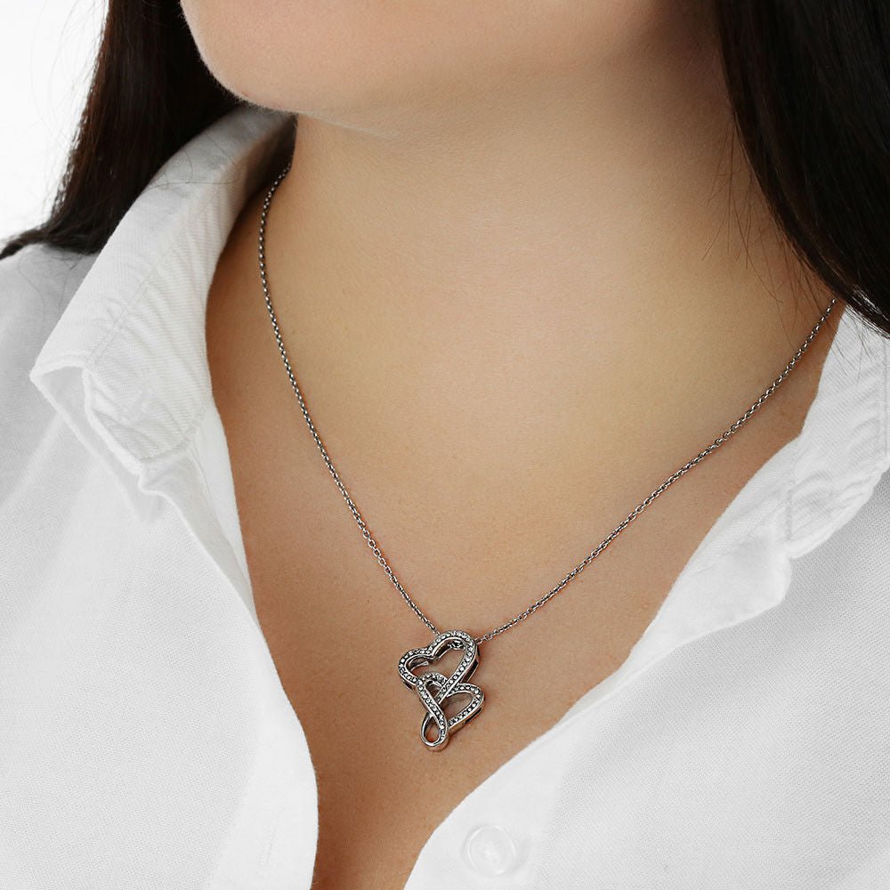 To Granddaughter From Grandpa | NO MATTER THE DISTANCE | Heart To Heart Necklace - You Make It Special