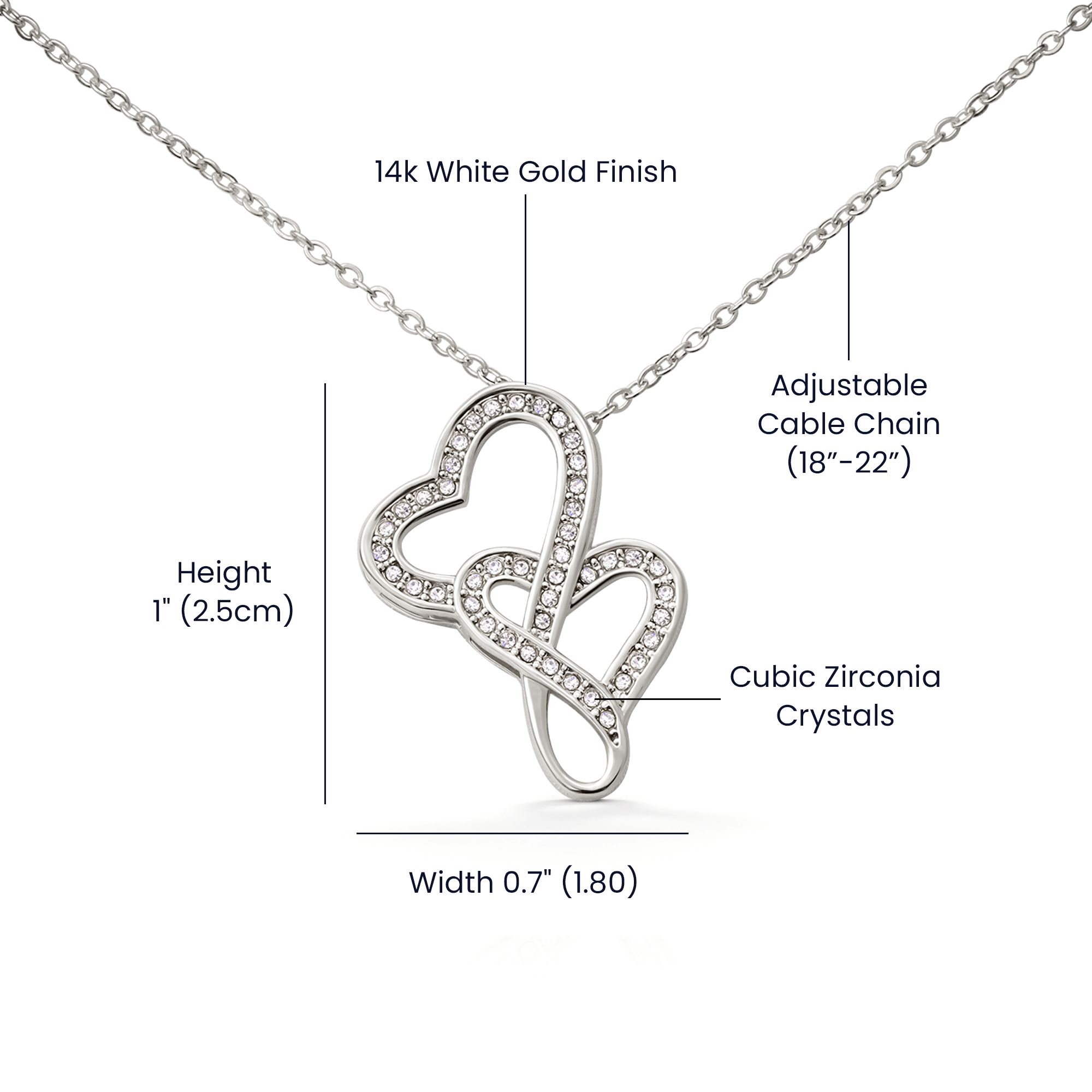 To Granddaughter From Grandpa | NO MATTER THE DISTANCE | Heart To Heart Necklace - You Make It Special