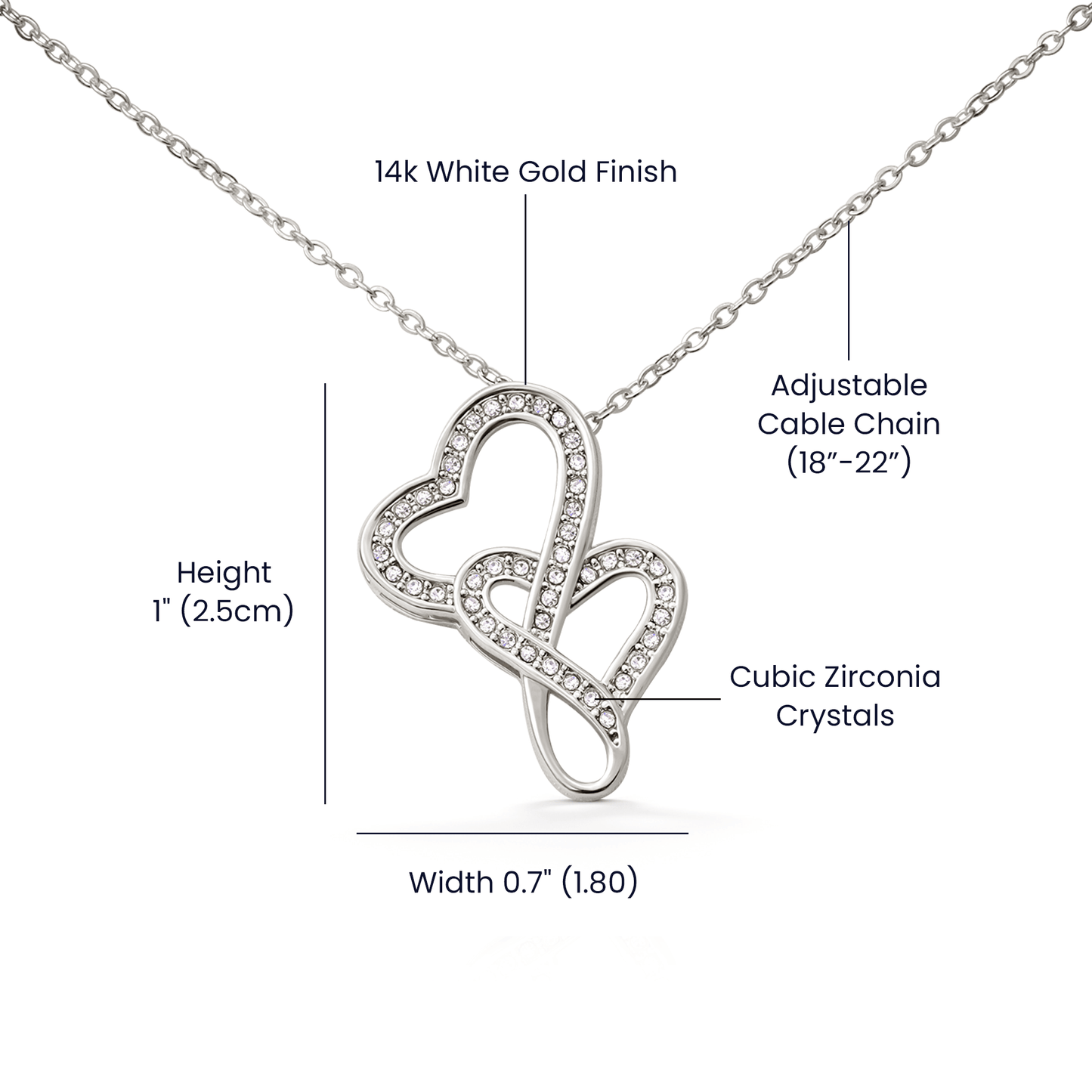 To Granddaughter From Grandpa | NO MATTER THE DISTANCE | Heart To Heart Necklace - You Make It Special