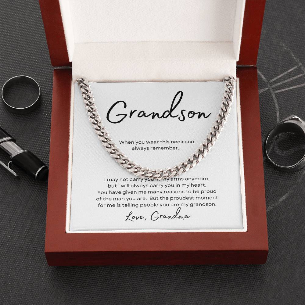 To Grandson Love Grandma | When you wear this | Cuban Link Chain - You Make It Special