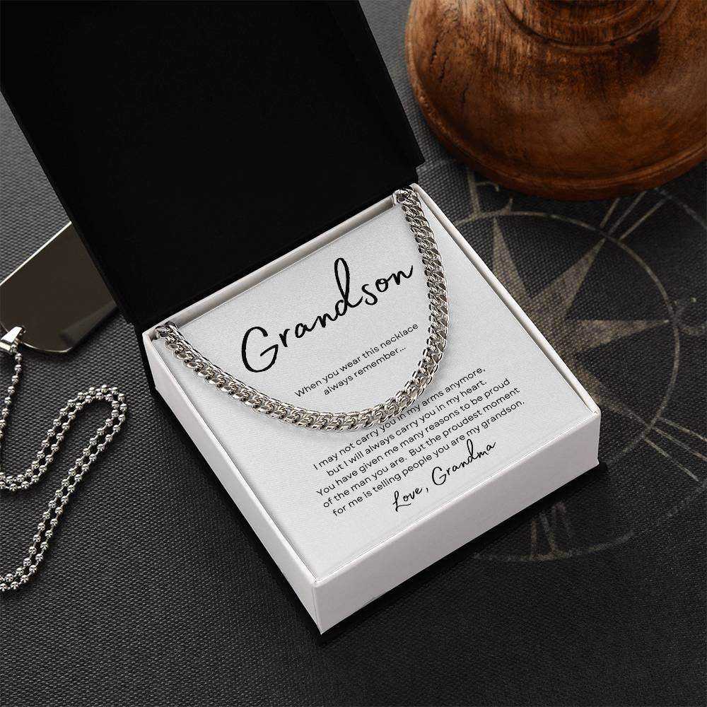 To Grandson Love Grandma | When you wear this | Cuban Link Chain - You Make It Special