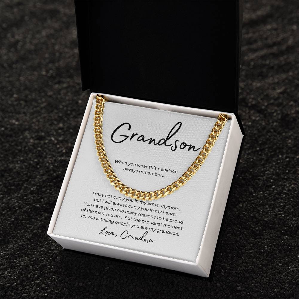 To Grandson Love Grandma | When you wear this | Cuban Link Chain - You Make It Special