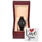 To Man | Love You | Black Chronograph Watch - You Make It Special