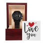 To Man | Love You | Black Chronograph Watch - You Make It Special