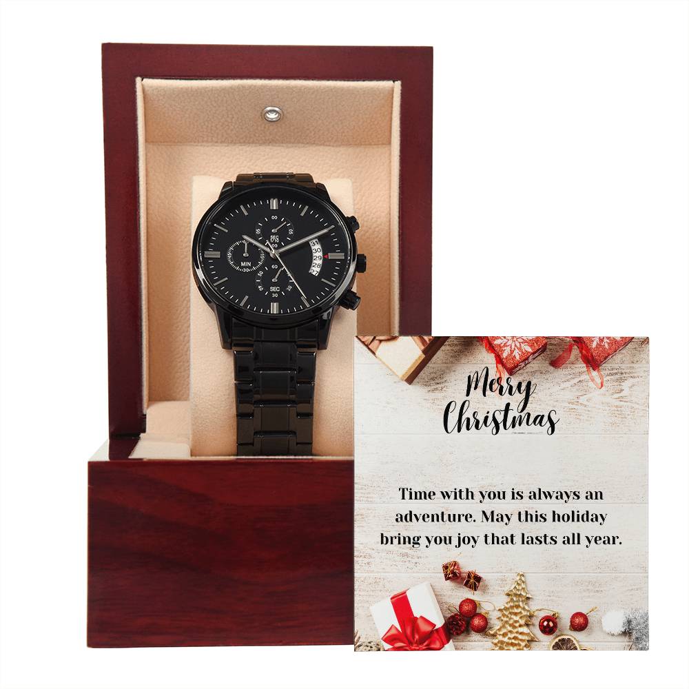 To Man | Time With You | Black Chronograph Watch MC20 - You Make It Special