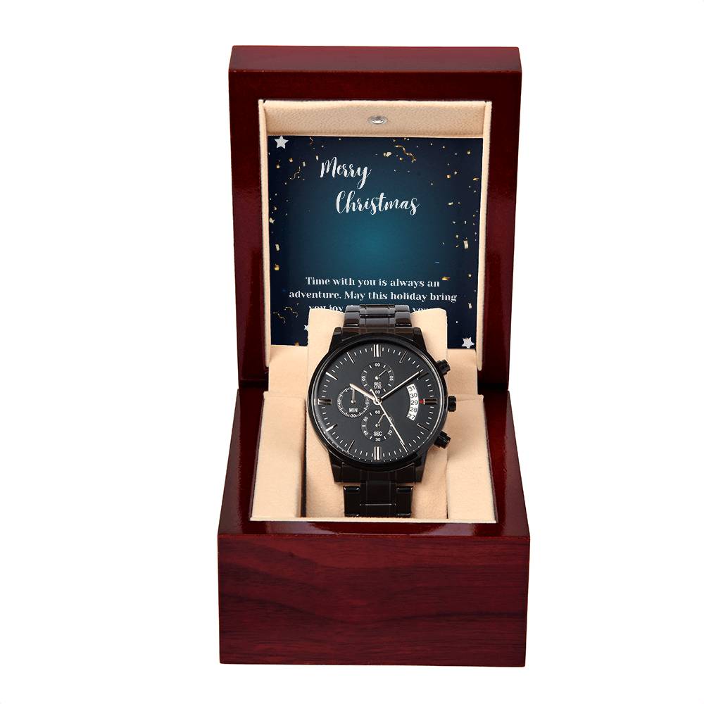 To Man | Time With You | Black Chronograph Watch MC22 - You Make It Special