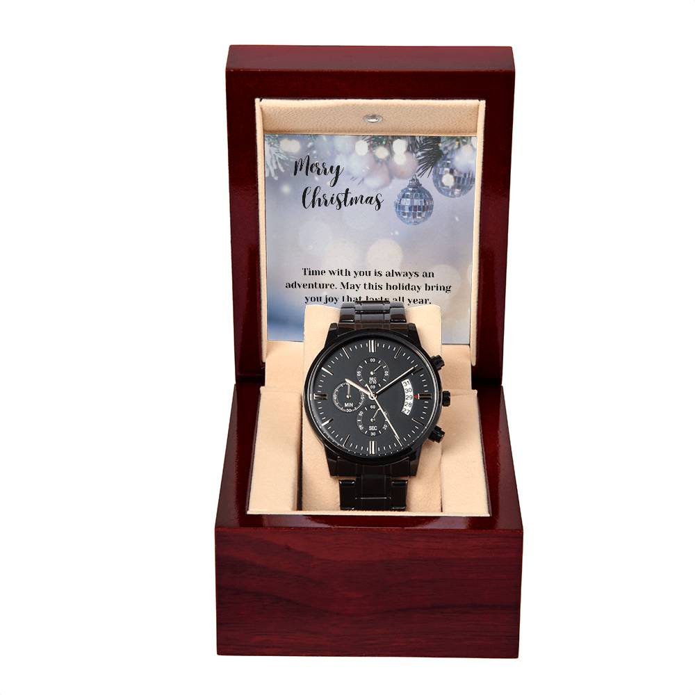 To Man | Time With You | Black Chronograph Watch MC23 - You Make It Special