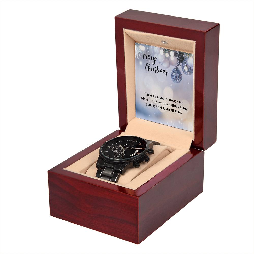 To Man | Time With You | Black Chronograph Watch MC23 - You Make It Special