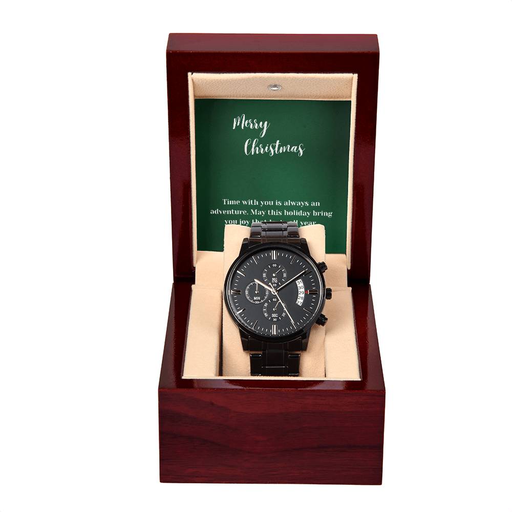 To Man | Time With You | Black Chronograph Watch MC31 - You Make It Special