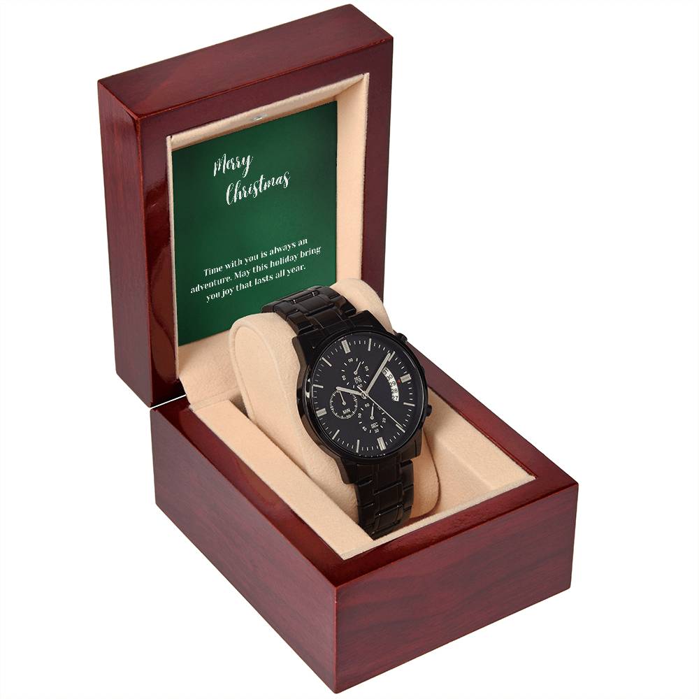 To Man | Time With You | Black Chronograph Watch MC31 - You Make It Special