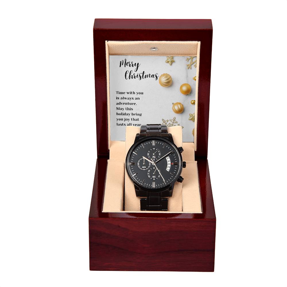 To Man | Time With You | Black Chronograph Watch MC32 - You Make It Special