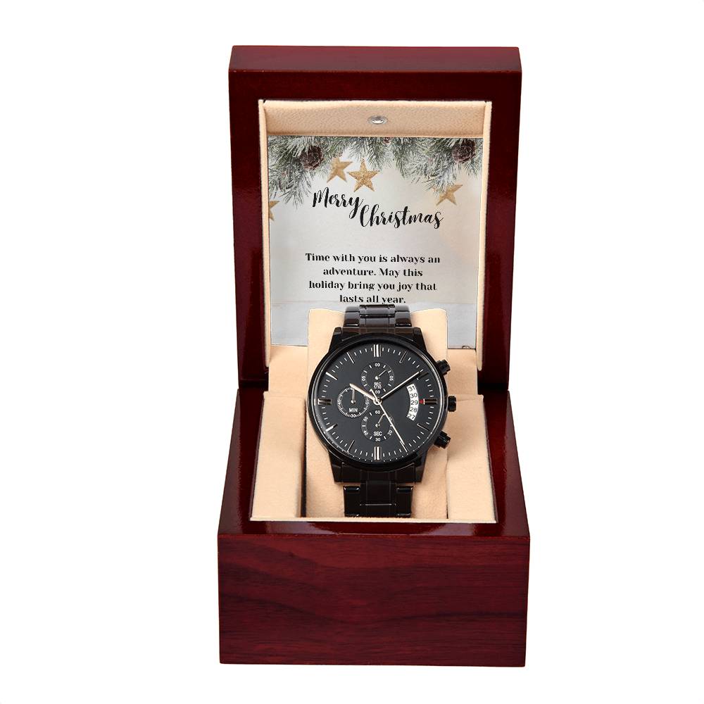 To Man | Time With You | Black Chronograph Watch MC34 - You Make It Special