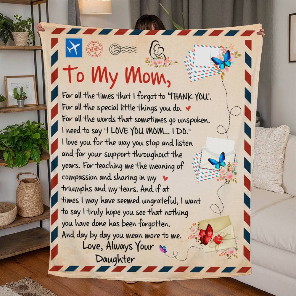 To My Mom From Daughter | For all the times | Jersey Fleece Blanket - You Make It Special
