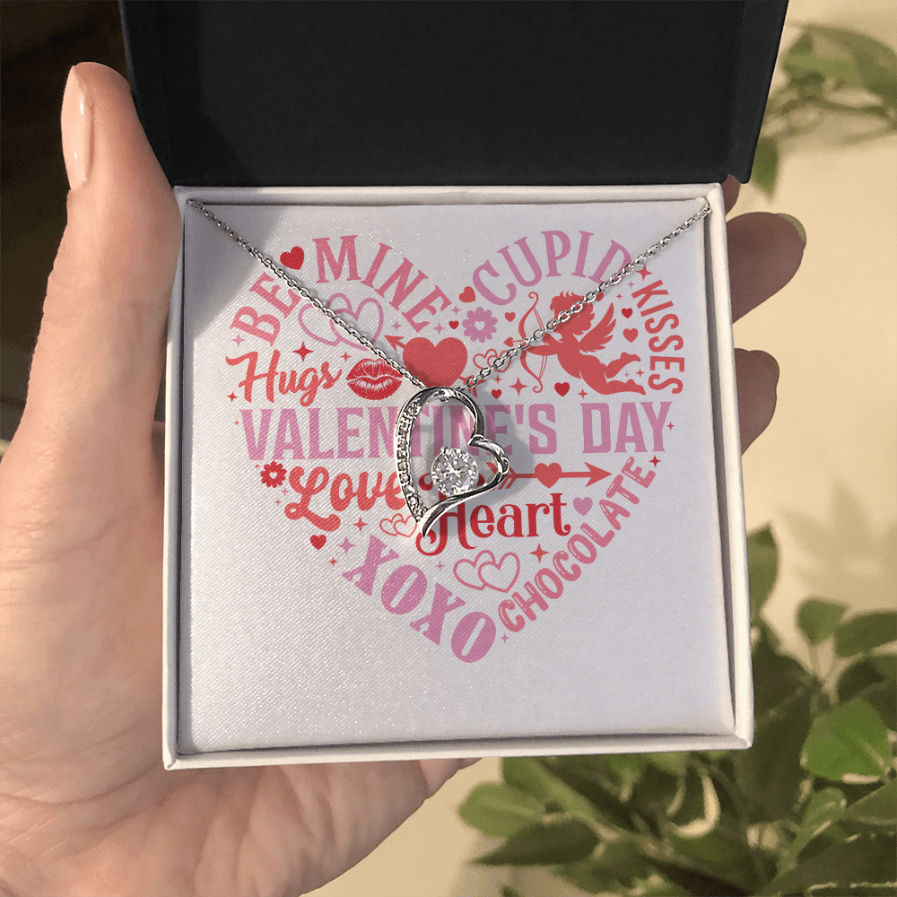 Valentine Words In Heart | Forever Love Necklace - You Make It Special