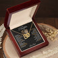 Daughter From Dad | Never Feel Alone | Interlocking Hearts Necklace (IHN-D-Dd-NeverFeelAlone-Bk-S2401) - You Make It Special