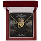 Daughter From Dad | Never Feel Alone | Interlocking Hearts Necklace (IHN-D-Dd-NeverFeelAlone-Bk-S2401) - You Make It Special