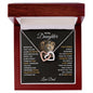 Daughter From Dad | Never Feel Alone | Interlocking Hearts Necklace (IHN-D-Dd-NeverFeelAlone-Bk-S2401) - You Make It Special