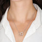 Daughter Love Mom | If ever there | Interlocking Heart Necklace (IHN-D-M-IfEverThere-BKGRY-S2311) - You Make It Special