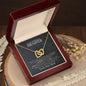 Daughter Love Mom | If ever there | Interlocking Heart Necklace (IHN-D-M-IfEverThere-BKGRY-S2311) - You Make It Special