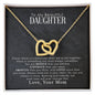 Daughter Love Mom | If ever there | Interlocking Heart Necklace (IHN-D-M-IfEverThere-BKGRY-S2311) - You Make It Special
