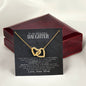 Daughter Love Mom | If ever there | Interlocking Heart Necklace (IHN-D-M-IfEverThere-BKGRY-S2311) - You Make It Special