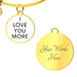I LOVE YOU MORE Circle Bangle Bracelet-Gold (CBB-ILvYouMoreGld-S2312) - You Make It Special
