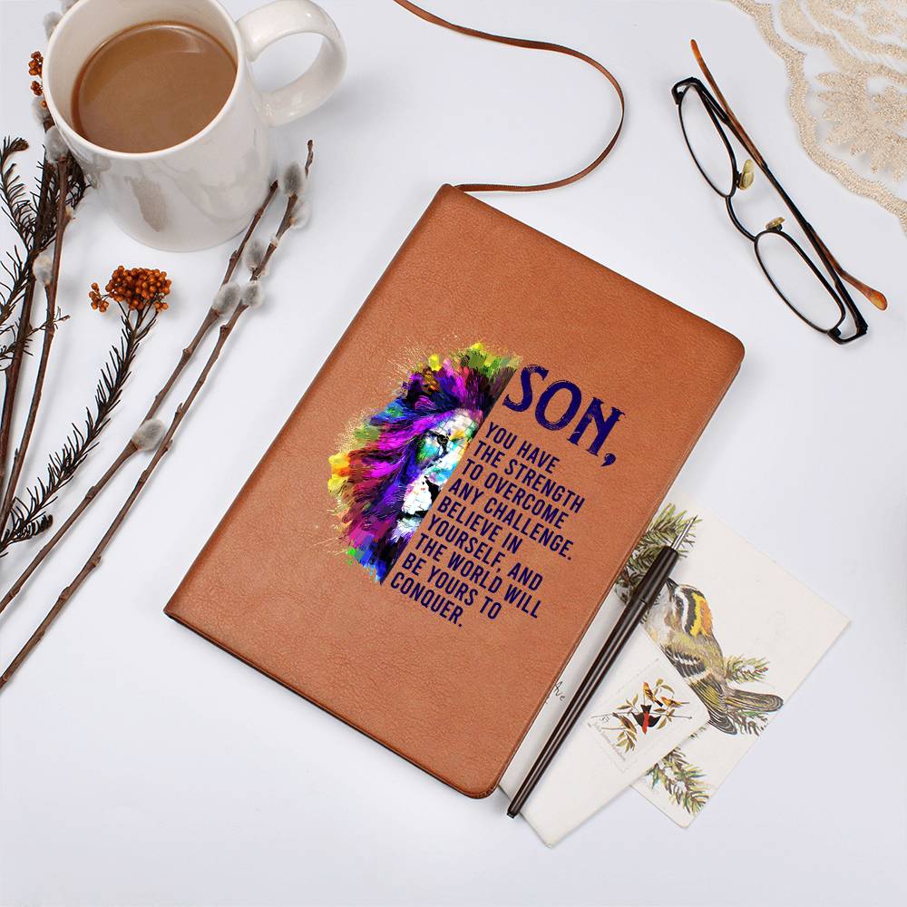 Lion leather journal | Son, You have the strength - You Make It Special