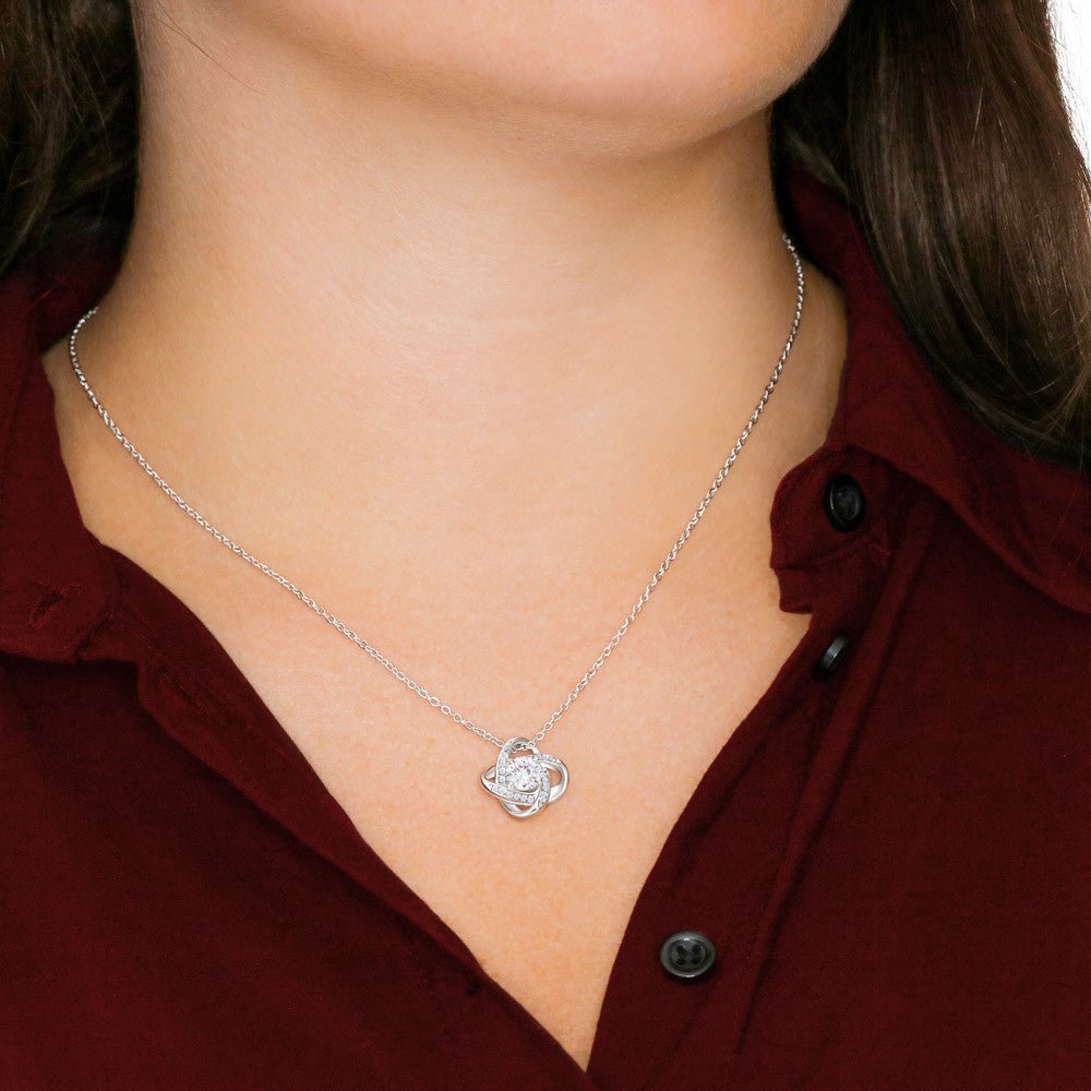 Love Knot Necklace-No Message Card - Luxury box (LVKN-NoMsgCard-LuxBox-S2311) - You Make It Special