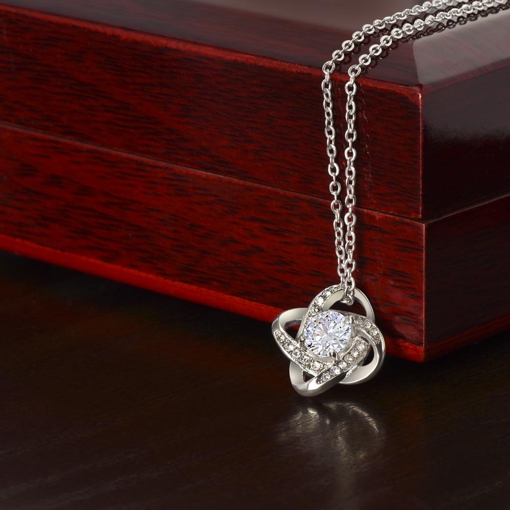 Love Knot Necklace-No Message Card - Luxury box (LVKN-NoMsgCard-LuxBox-S2311) - You Make It Special