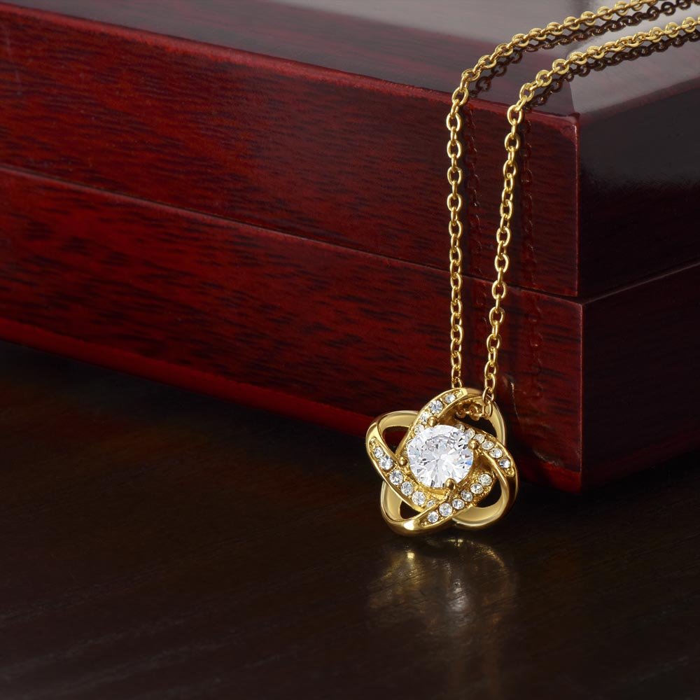 Love Knot Necklace-No Message Card - Luxury box (LVKN-NoMsgCard-LuxBox-S2311) - You Make It Special