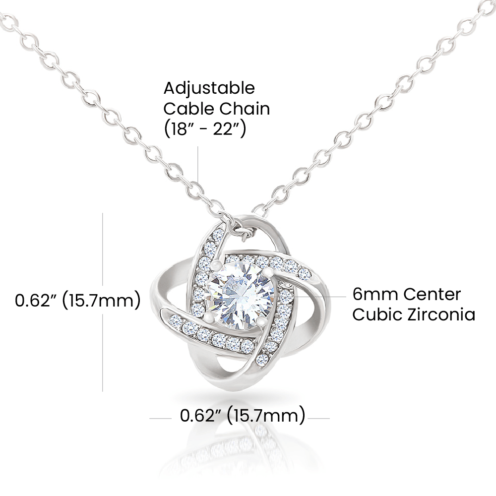 Love Knot Necklace-No Message Card - Standard box (LVKN-NoMsgCard-StdBox-S2311) - You Make It Special