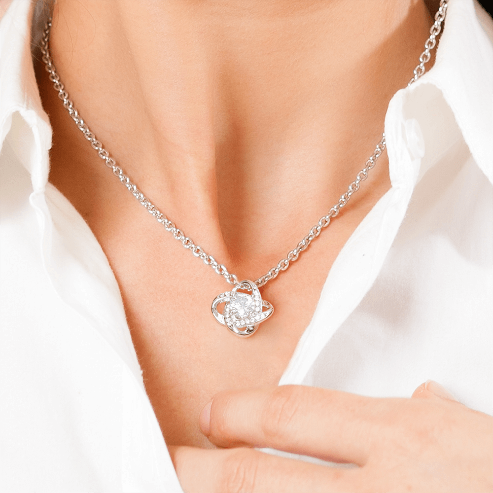 Love Knot Necklace-No Message Card - Standard box (LVKN-NoMsgCard-StdBox-S2311) - You Make It Special
