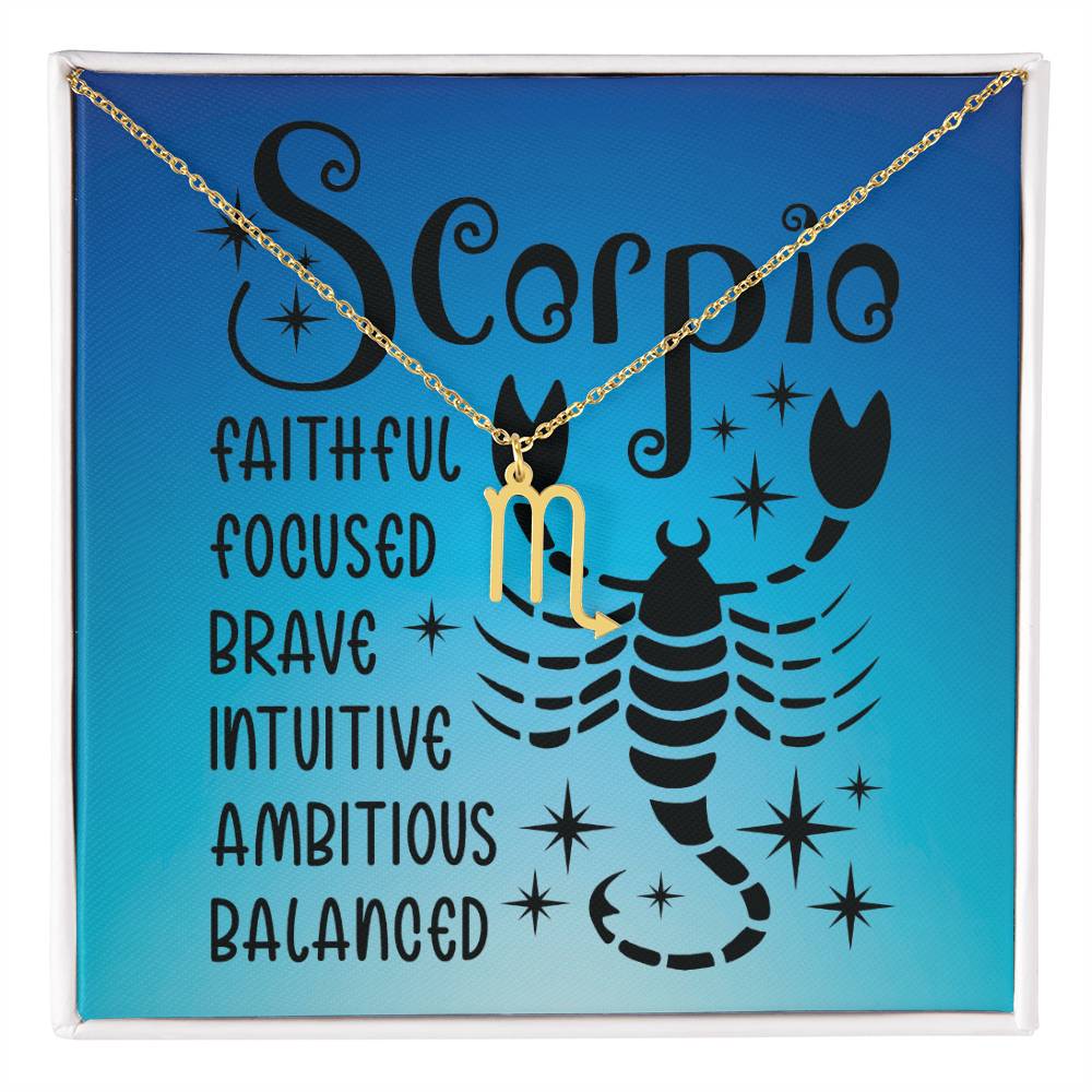 Scorpio necklace | Zodiac symbol necklace (ZN-SCORPIO-S2403) - You Make It Special