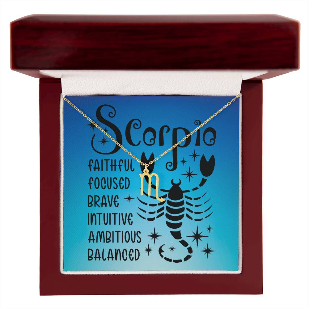 Scorpio necklace | Zodiac symbol necklace (ZN-SCORPIO-S2403) - You Make It Special