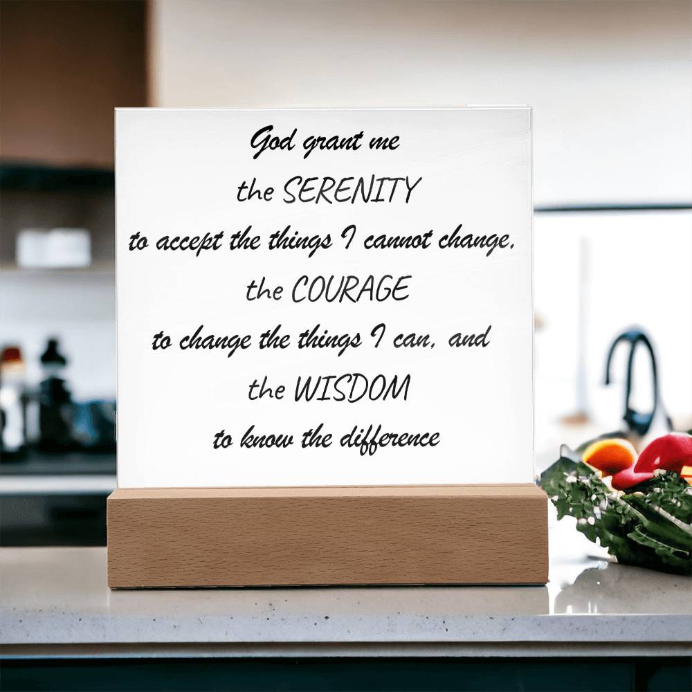 Serenity Prayer Acrylic Square (SA-SrntyPryr-S2312) - You Make It Special