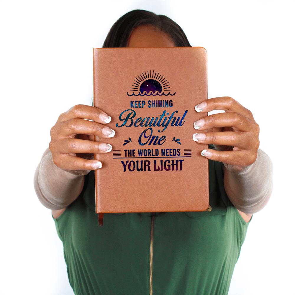 Shining leather journal | Keep Shining Beautiful - You Make It Special