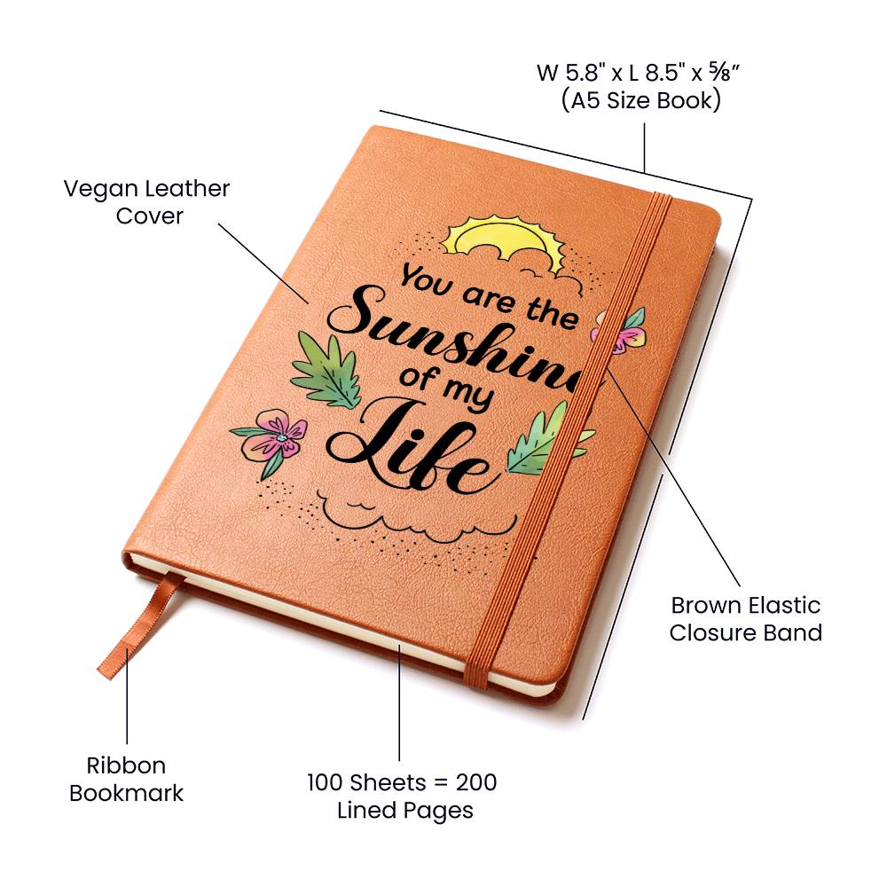 Sunshine | leather journal | You are the Sunshine (LJ-SUN-YOU-S2309) - You Make It Special