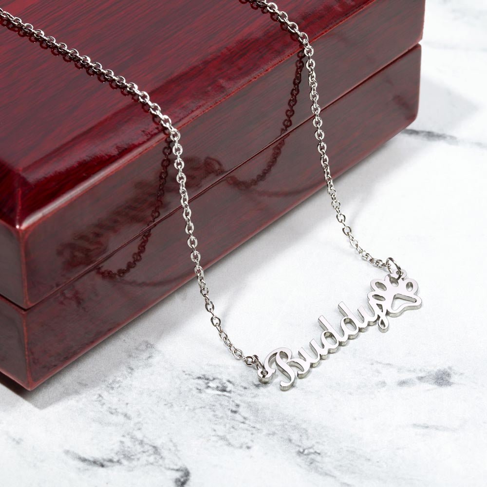 To Best Dog Mom - Personalize Name Necklace | A dog (PPNN-M-ME-BestDogMom-BK-S2309) - You Make It Special