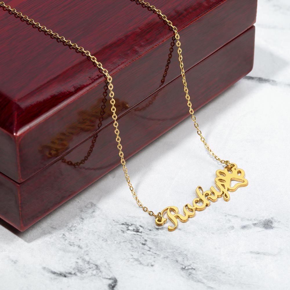 To Best Dog Mom - Personalize Name Necklace | A dog (PPNN-M-ME-BestDogMom-BK-S2309) - You Make It Special