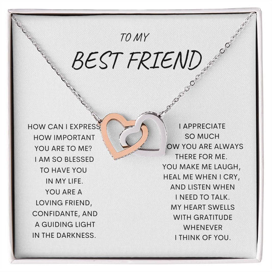 To Best Friend | HOW CAN I Interlocking Hearts Necklace You Make It Special