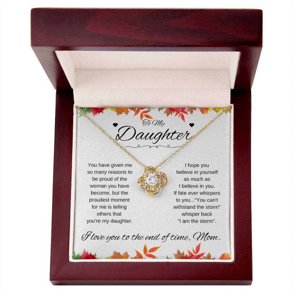 To Daughter From Mom | Fall leaves (LKN-D-M-FallLvs-You-W-S2309) - You Make It Special